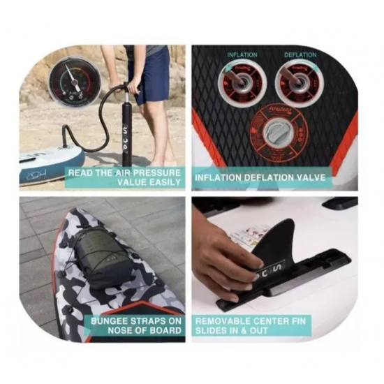 SUP-борд Tech Team САП доска надувная FunWater 335x83x15 см Нonor red фото