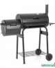 Гриль-коптильня Смокер Green стационарный стальной с жаростойким покрытием с двумя камерами и полкой