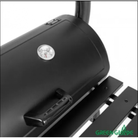 Гриль-коптильня Смокер Green 11092 стационарный стальной с жаростойким покрытием с двумя камерами и полкой фото