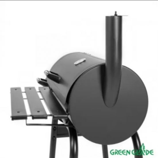 Гриль-коптильня Смокер Green 11092 стационарный стальной с жаростойким покрытием с двумя камерами и полкой фото