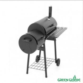 Гриль-коптильня Смокер Green стационарный стальной с жаростойким покрытием с двумя камерами и полкой