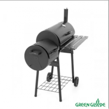 Гриль-коптильня Смокер Green стационарный стальной с жаростойким покрытием с двумя камерами и полкой