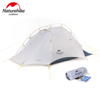 Лёгкая двухместная палатка Naturehike Cloud Up-Wing Si — 1,5 кг, 4000 мм водостойкости, УФ-защита