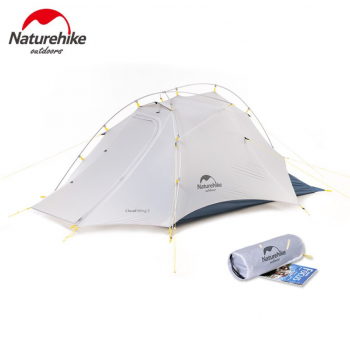 Лёгкая двухместная палатка Naturehike Cloud Up-Wing Si — 1,5 кг, 4000 мм водостойкости, УФ-защита