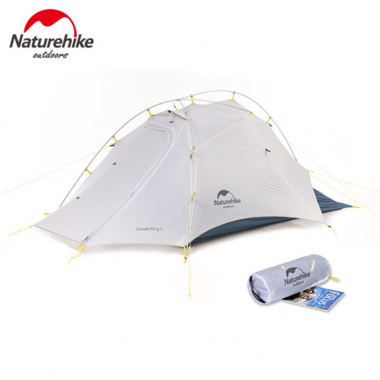 Лёгкая двухместная палатка Naturehike Cloud Up-Wing Si — 1,5 кг, 4000 мм водостойкости, УФ-защита фото